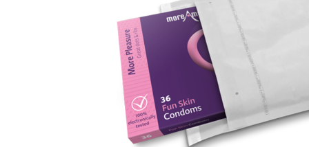 MoreAmore Fun Skin 36 condoom met dots&amp;ribs gratis verzending